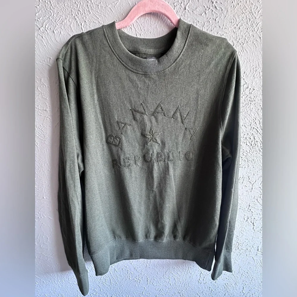 Banana Republic Men's Olive Crewneck Sweater